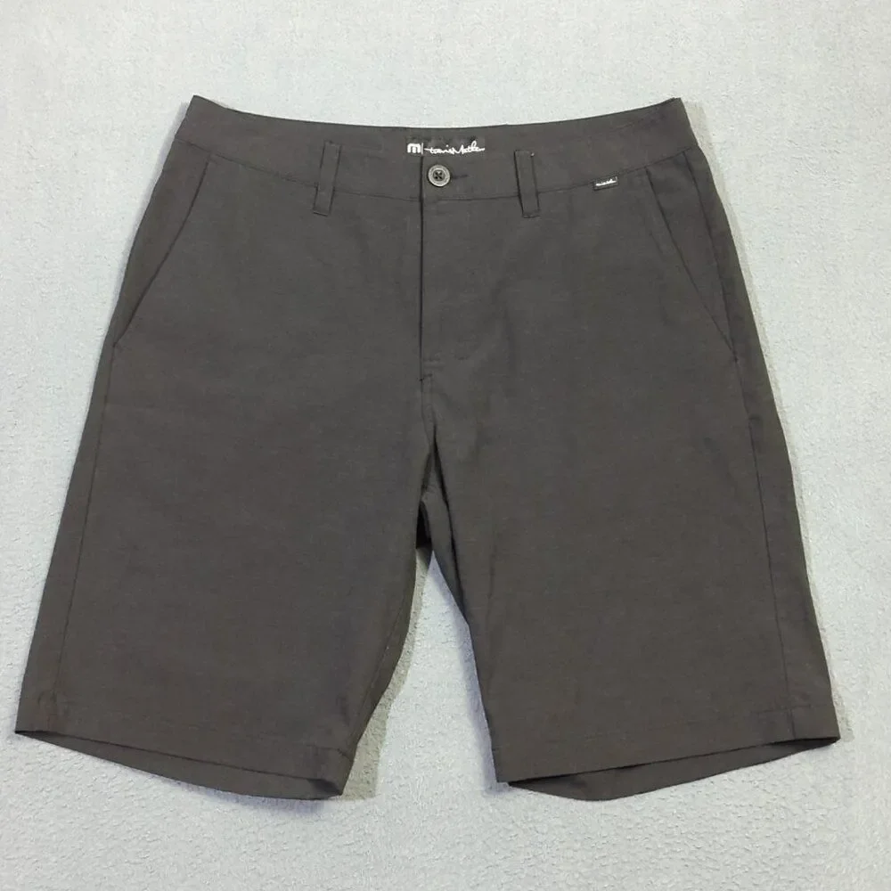 Travis Mathew Shorts Men's 32 Black Performance Golf Casual